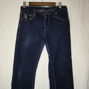 Branded Denim Made In USA Jeans Women's 32x36 Dark Wash Straight Leg